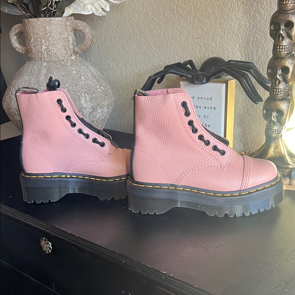 Dr. Martens Pink Combat Boots